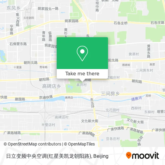 日立变频中央空调(红星美凯龙朝阳路) map