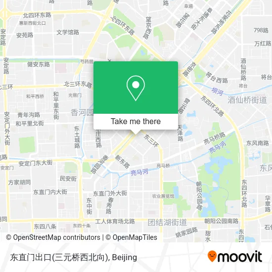 东直门出口(三元桥西北向) map