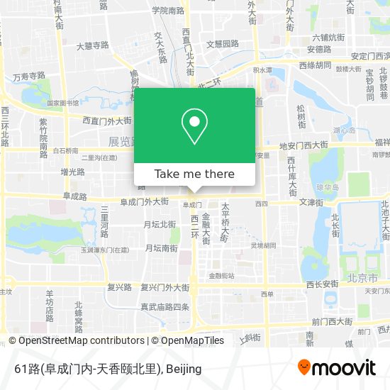 61路(阜成门内-天香颐北里) map
