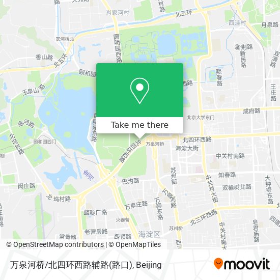 万泉河桥/北四环西路辅路(路口) map