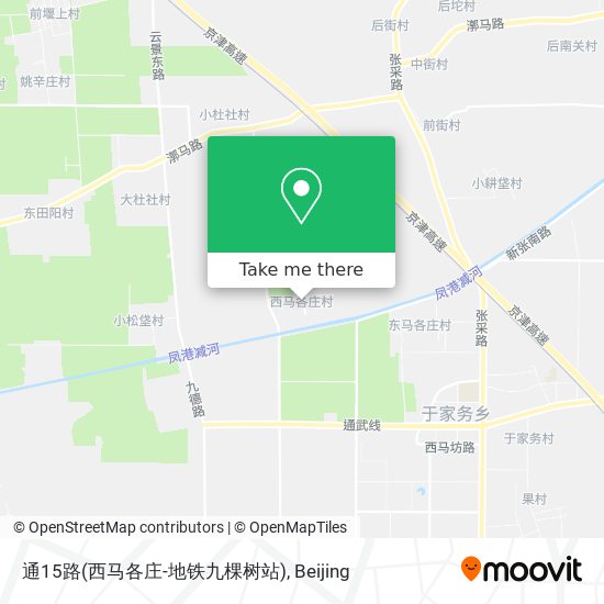 通15路(西马各庄-地铁九棵树站) map