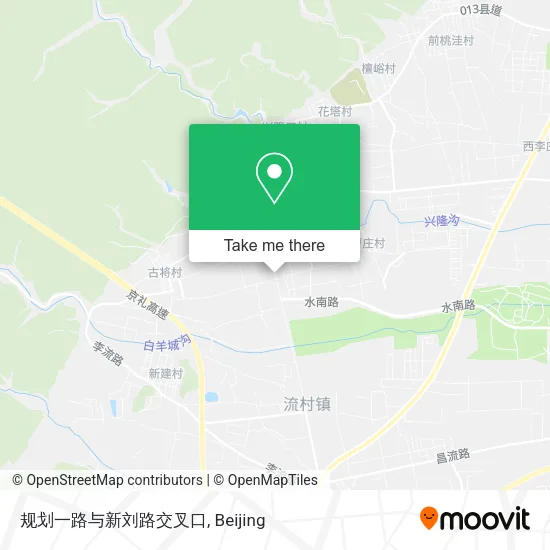 规划一路与新刘路交叉口 map