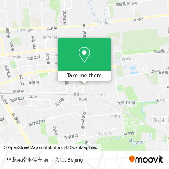 华龙苑南里停车场-岀入口 map