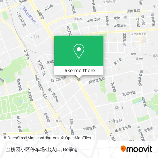 金榜园小区停车场-岀入口 map