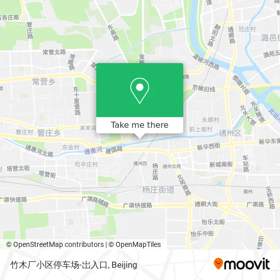 竹木厂小区停车场-岀入口 map