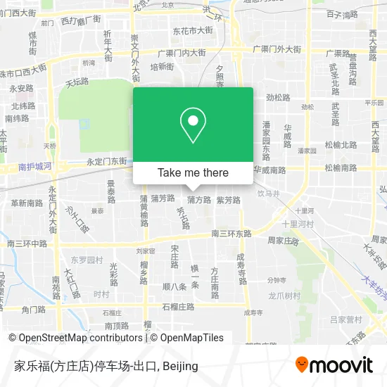 家乐福(方庄店)停车场-出口 map