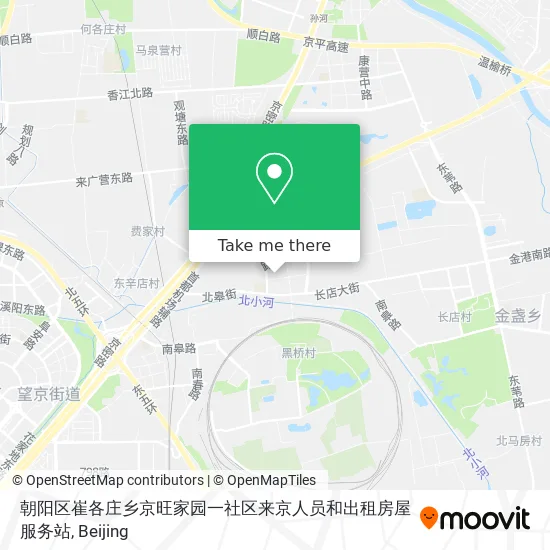 朝阳区崔各庄乡京旺家园一社区来京人员和出租房屋服务站 map