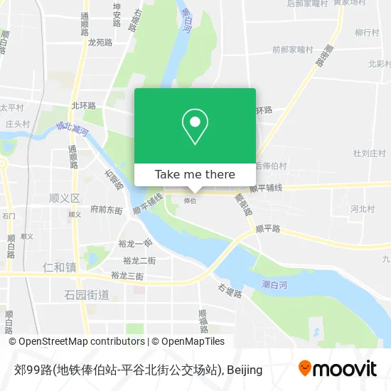 郊99路(地铁俸伯站-平谷北街公交场站) map