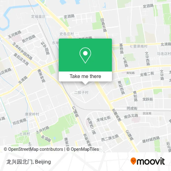 龙兴园北门 map
