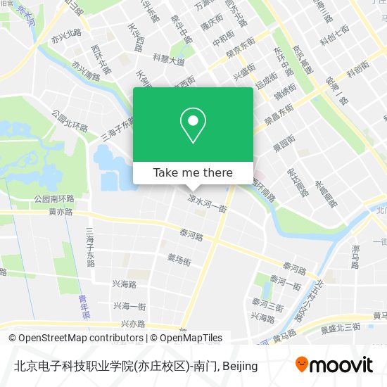 北京电子科技职业学院(亦庄校区)-南门 map