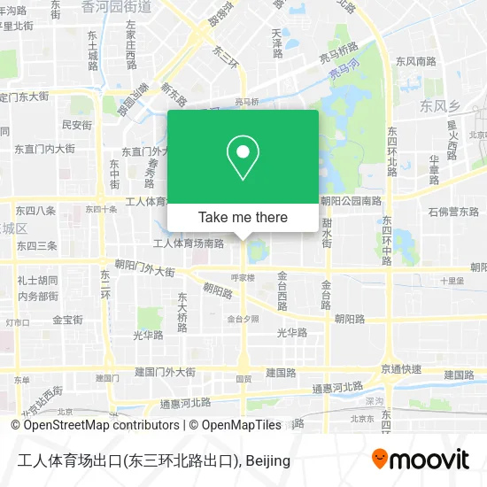 工人体育场出口(东三环北路出口) map
