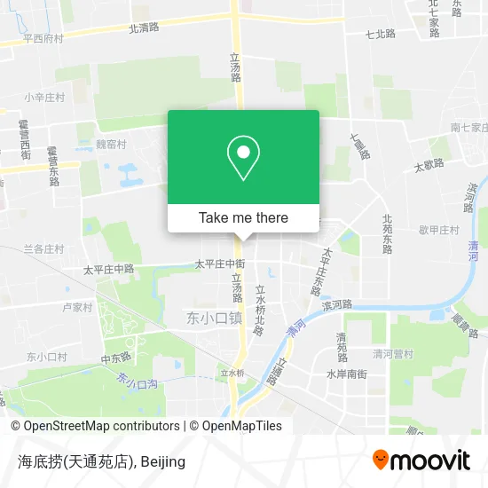 海底捞(天通苑店) map