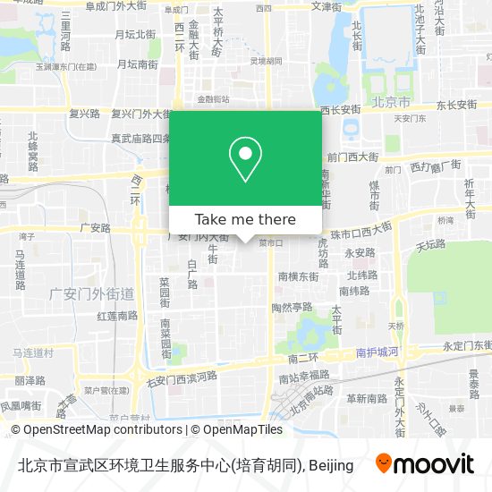 北京市宣武区环境卫生服务中心(培育胡同) map