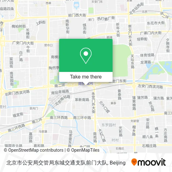 北京市公安局交管局东城交通支队前门大队 map