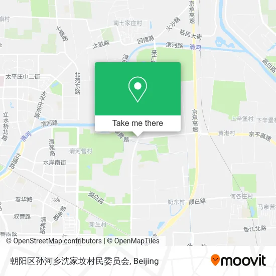 朝阳区孙河乡沈家坟村民委员会 map
