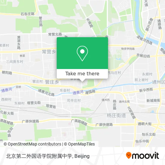 北京第二外国语学院附属中学 map