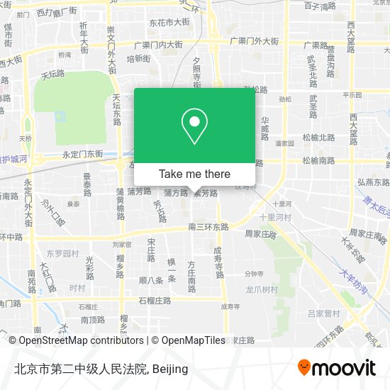 北京市第二中级人民法院 map