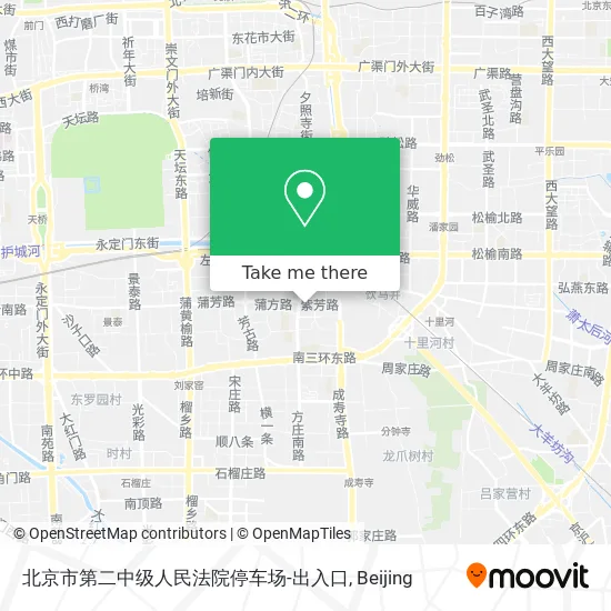 北京市第二中级人民法院停车场-出入口 map