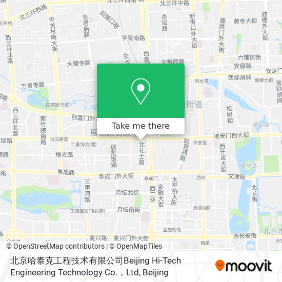 北京哈泰克工程技术有限公司Beijing Hi-Tech Engineering Technology Co.，Ltd map