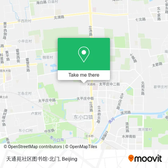 天通苑社区图书馆-北门 map