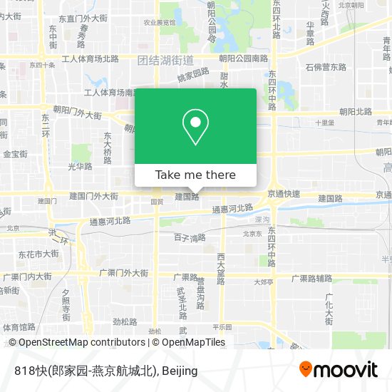 818快(郎家园-燕京航城北) map