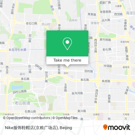 Nike服饰鞋帽店(京粮广场店) map