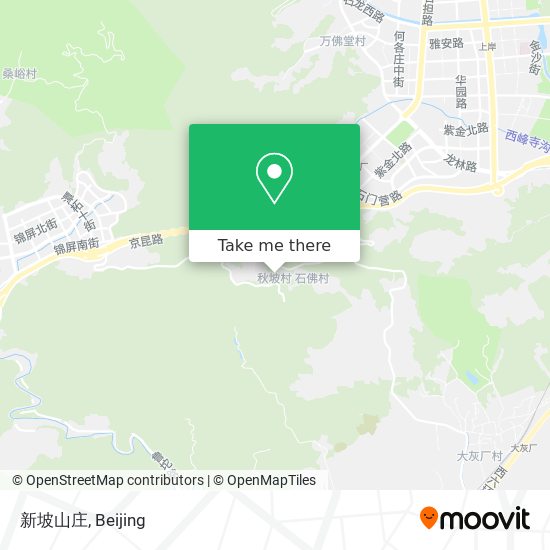 新坡山庄 map