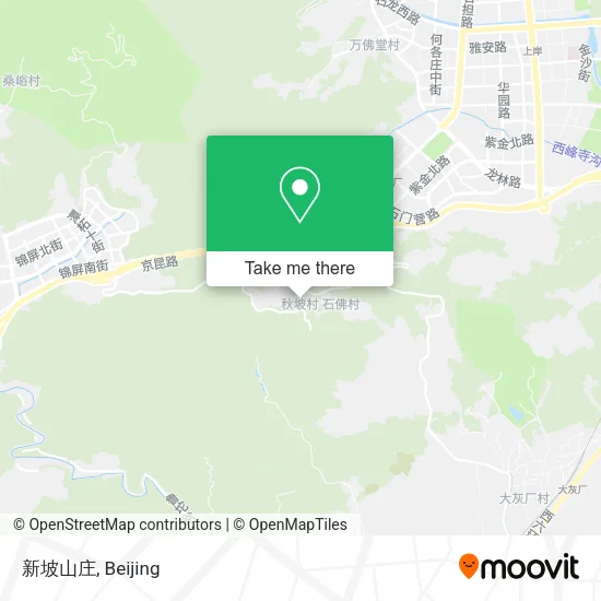 新坡山庄 map