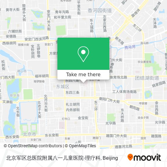 北京军区总医院附属八一儿童医院-理疗科 map