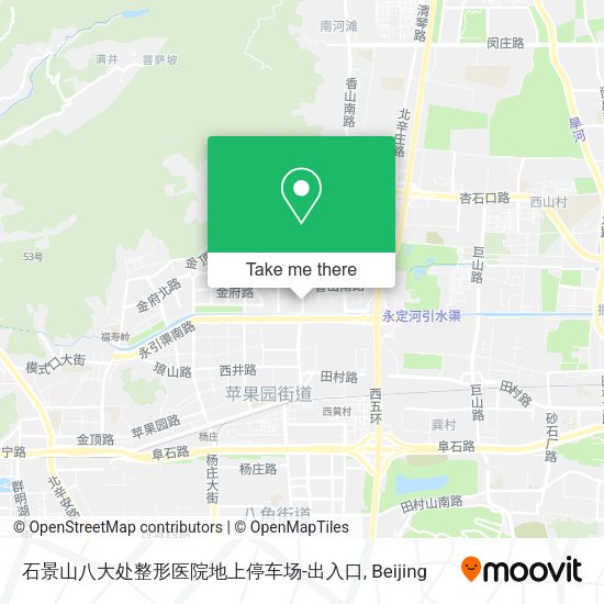 石景山八大处整形医院地上停车场-出入口 map