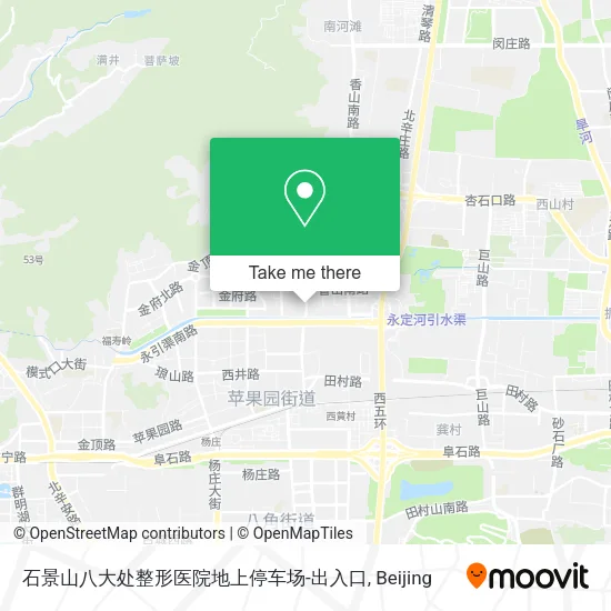 石景山八大处整形医院地上停车场-出入口 map