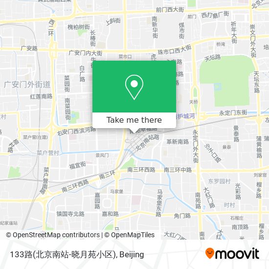 133路(北京南站-晓月苑小区) map
