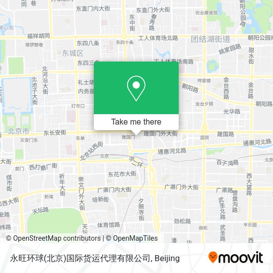 永旺环球(北京)国际货运代理有限公司 map