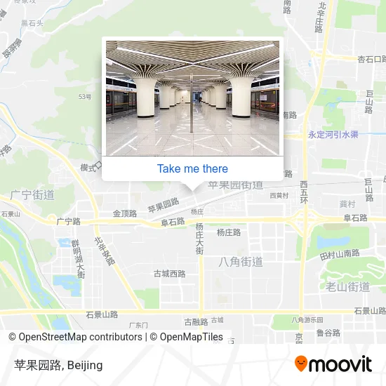 苹果园路 map