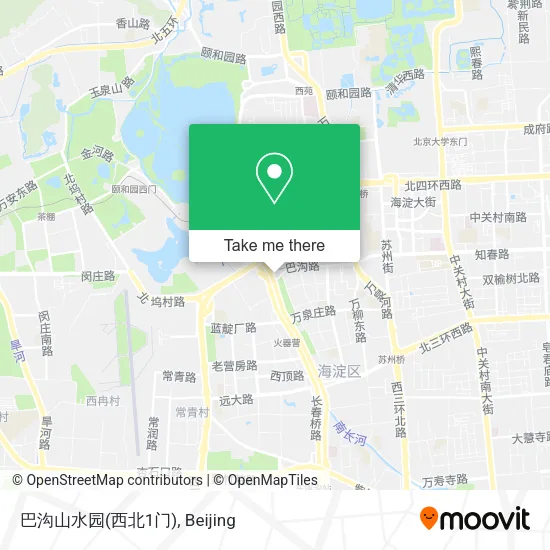 巴沟山水园(西北1门) map