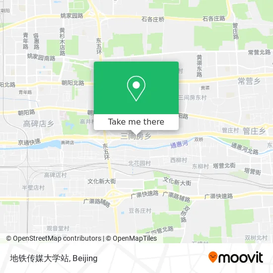 地铁传媒大学站 map