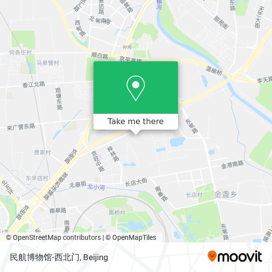 民航博物馆-西北门 map