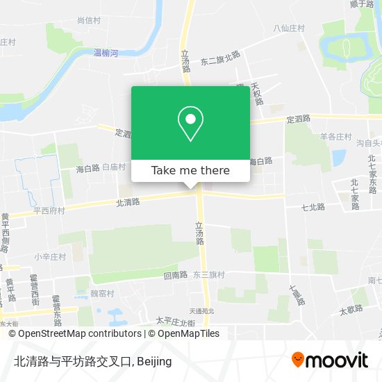 北清路与平坊路交叉口 map
