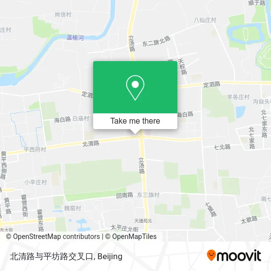 北清路与平坊路交叉口 map