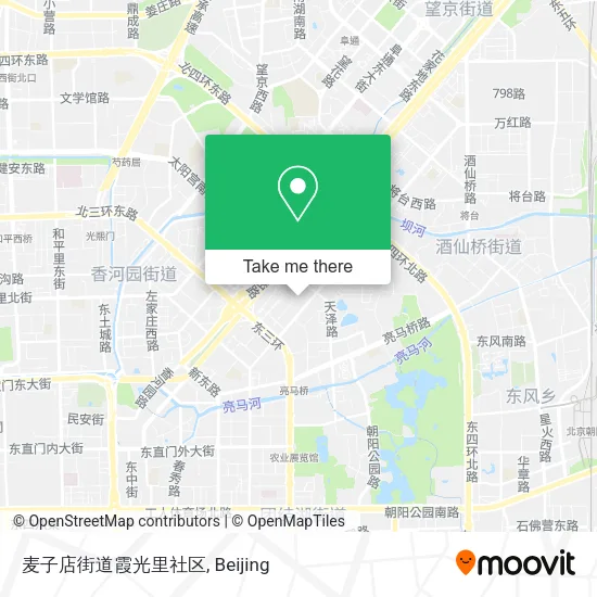 麦子店街道霞光里社区 map