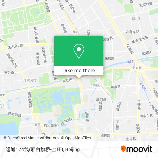 运通124线(厢白旗桥-金庄) map