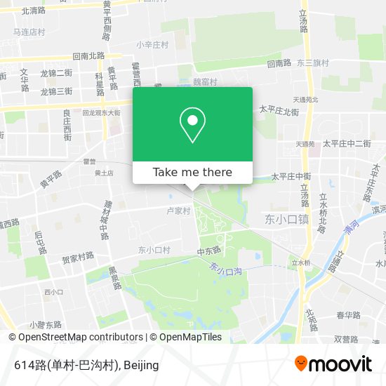 614路(单村-巴沟村) map
