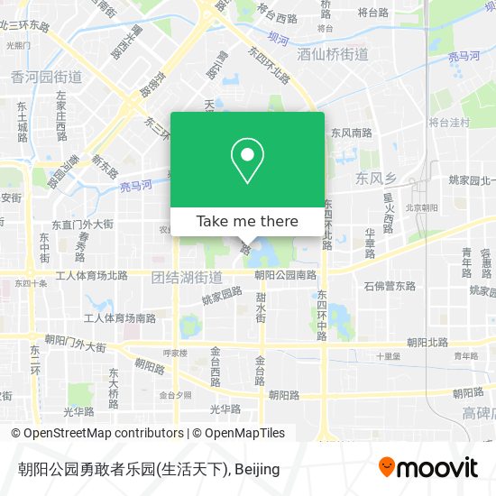 朝阳公园勇敢者乐园(生活天下) map