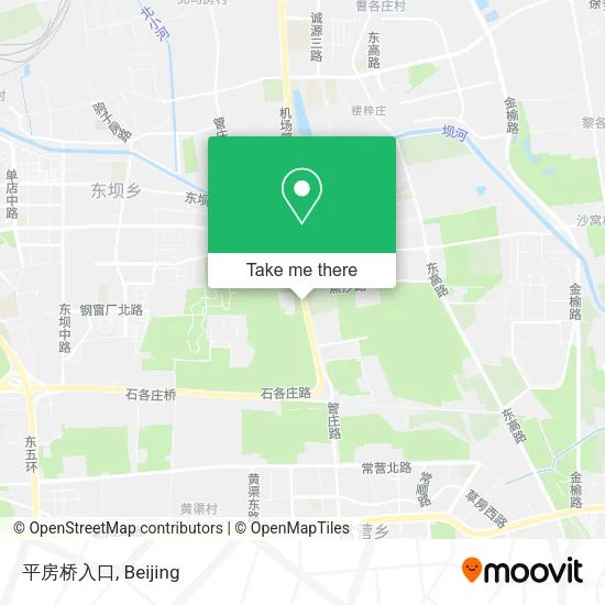 平房桥入口 map
