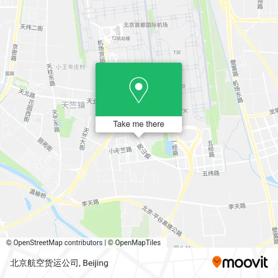 北京航空货运公司 map