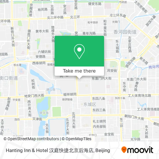 Hanting Inn & Hotel 汉庭快捷北京后海店 map
