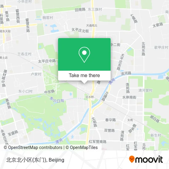 北京北小区(东门) map