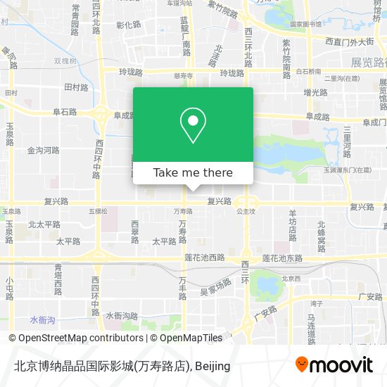 北京博纳晶品国际影城(万寿路店) map