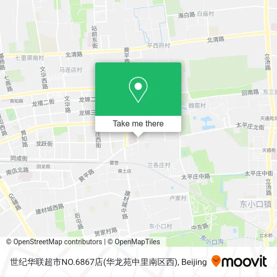 世纪华联超市NO.6867店(华龙苑中里南区西) map