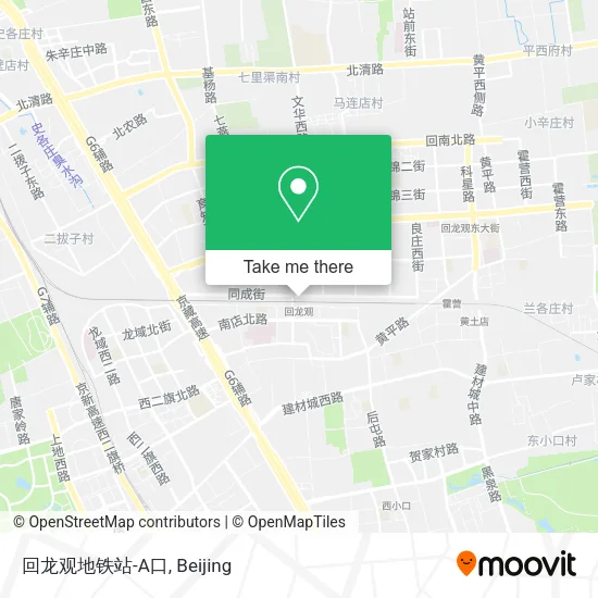 回龙观地铁站-A口 map